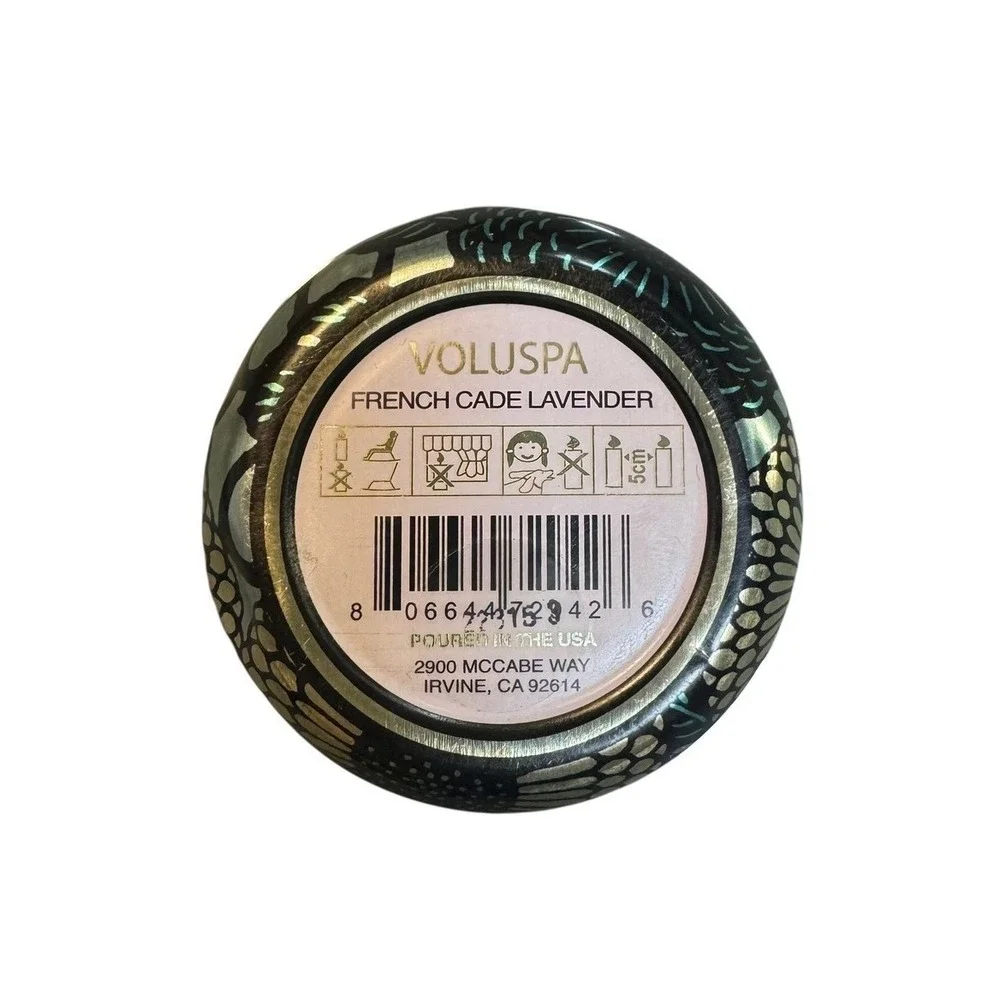 4/$40 Voluspa French Cade Lavender Coconut Wax Scented‎ Candle
